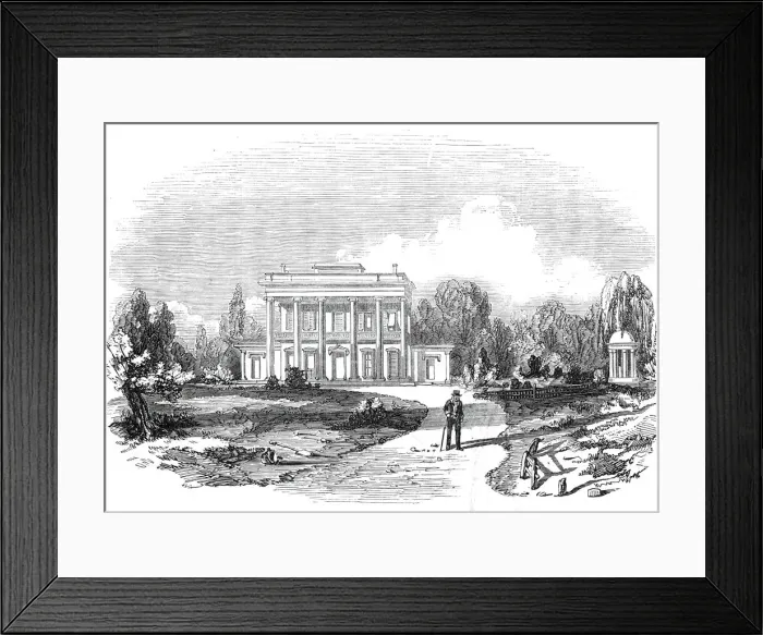 Framed Print : The Hermitage, the Residence and Burial Place of General Jackson, 1845. Creator: Unknown Framed Print : The Hermitage, the Residence and Burial Place of General Jackson, 1845. Creator: Unknown
