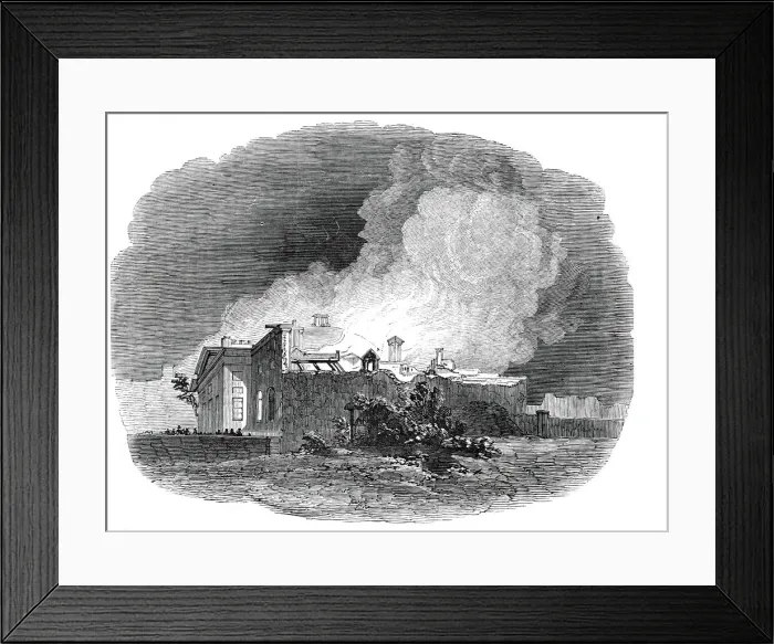 Framed Print : Burning of the Academy of Fine Arts, Philadelphia, 1845. Creator: Unknown Framed Print : Burning of the Academy of Fine Arts, Philadelphia, 1845. Creator: Unknown