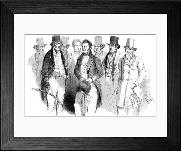 Framed Print : Distinguished Agriculturists, 1845. Creator: Unknown Framed Print : Distinguished Agriculturists, 1845. Creator: Unknown