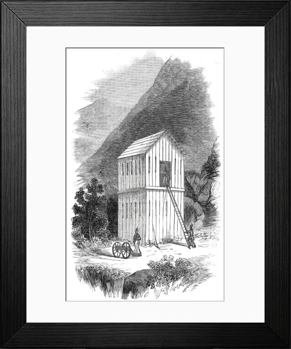 Framed Print : The French block house prison, in which Mr. Pritchard was confined, 1844 Framed Print : The French block house prison, in which Mr. Pritchard was confined, 1844
