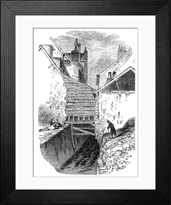 Framed Print : Old house in Clerkenwell, 1844. Creator: Unknown Framed Print : Old house in Clerkenwell, 1844. Creator: Unknown