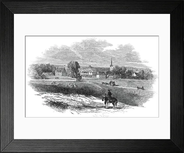Framed Print : View of Newmarket, 1845. Creator: Unknown Framed Print : View of Newmarket, 1845. Creator: Unknown