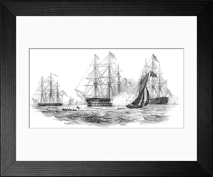 Framed Print : The Ingermanland, 74, with His Imperial Highness the Grand Duke Constantine on board