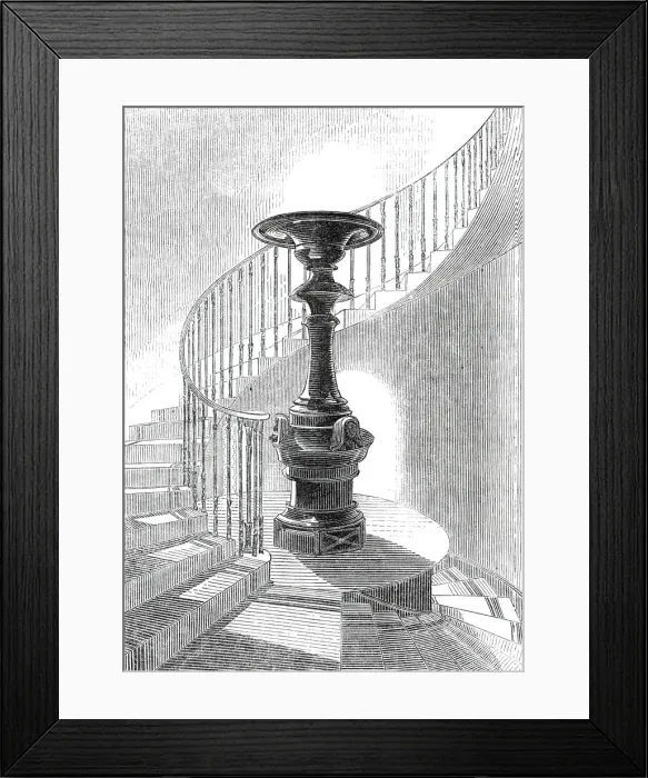 Framed Print : Staircase and Tazza, Lansdown Tower, 1845. Creator: Unknown Framed Print : Staircase and Tazza, Lansdown Tower, 1845. Creator: Unknown