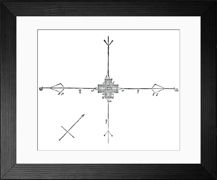 Framed Print : Ground plan of the safety beacon, 1844. Creator: Unknown Framed Print : Ground plan of the safety beacon, 1844. Creator: Unknown