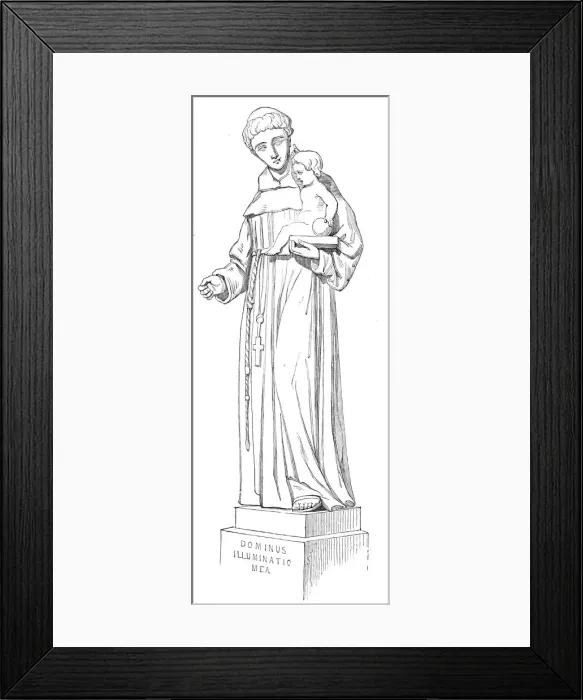 Framed Print : Statue of St. Antony, of Padua - by Rossi, 1845. Creator: Unknown Framed Print : Statue of St. Antony, of Padua - by Rossi, 1845. Creator: Unknown