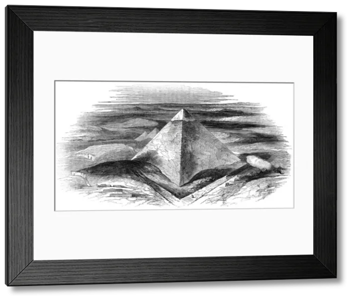 Framed Print : General View of the Pyramids of Jizeh, 1844. Creator: Unknown Framed Print : General View of the Pyramids of Jizeh, 1844. Creator: Unknown