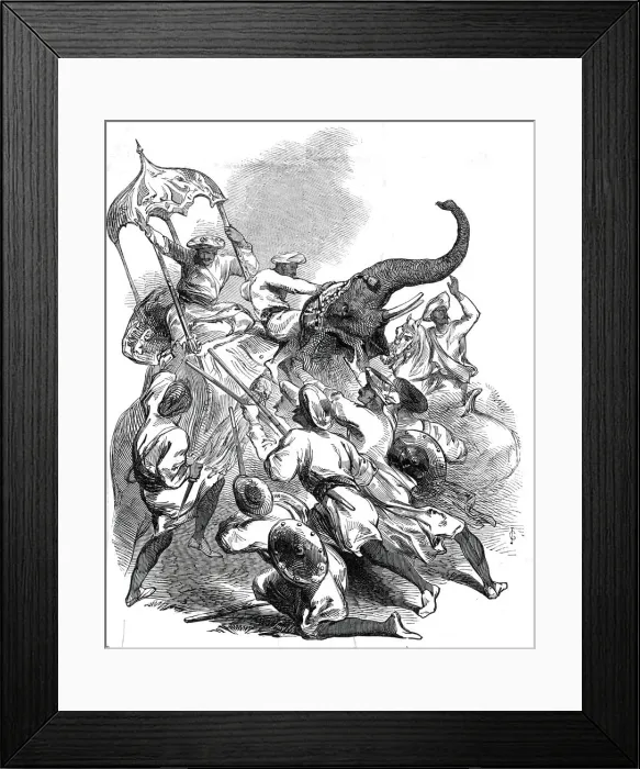 Framed Print : Death of the Wuzeer of Lahore, 1845. Creator: Unknown Framed Print : Death of the Wuzeer of Lahore, 1845. Creator: Unknown