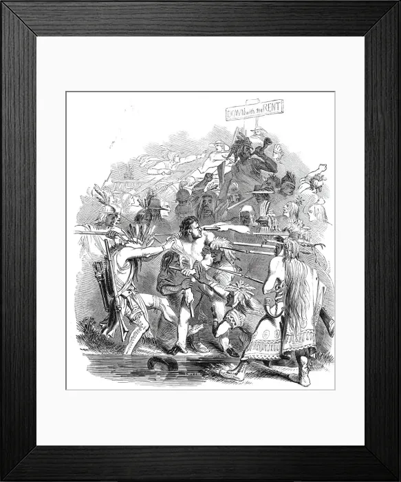 Framed Print : Anti-rent insurrection - attack on the Sheriff of Albany, 1844. Creator: Smyth Framed Print : Anti-rent insurrection - attack on the Sheriff of Albany, 1844. Creator: Smyth