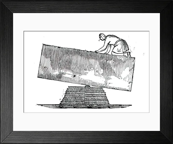 Framed Print : Building the Pyramids, 1844. Creator: Unknown Framed Print : Building the Pyramids, 1844. Creator: Unknown