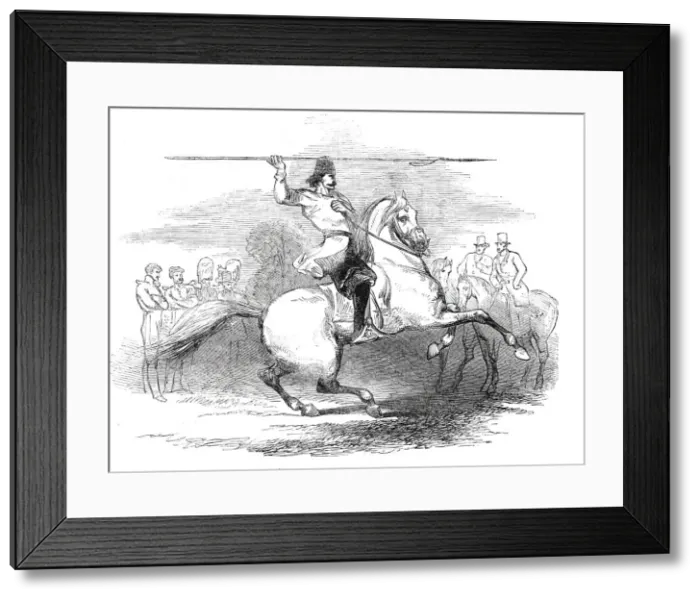 Framed Print : The Tartar Soldier, in Hyde Park, 1844. Creator: Unknown Framed Print : The Tartar Soldier, in Hyde Park, 1844. Creator: Unknown