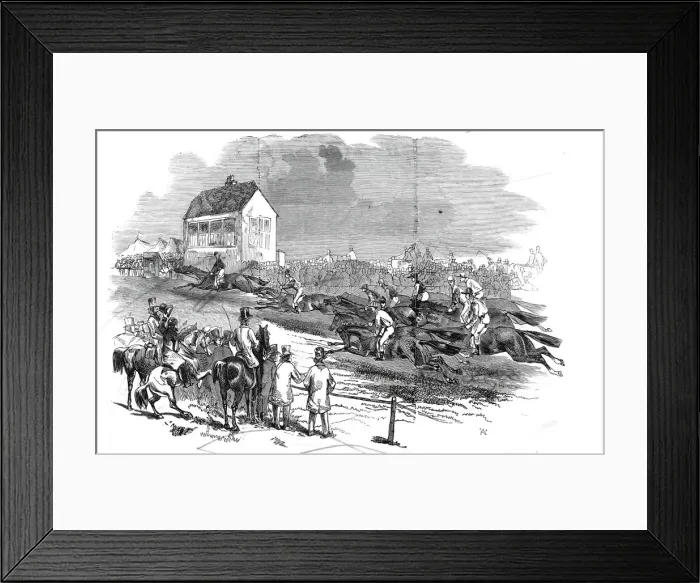 Framed Print : Newmarket Races - the Cambridgeshire Stakes, 1845. Creator: Unknown Framed Print : Newmarket Races - the Cambridgeshire Stakes, 1845. Creator: Unknown