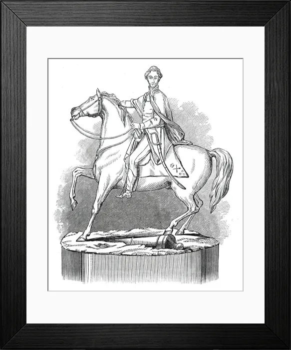 Framed Print : Silver statue of the Duke of Wellington, 1845. Creator: Unknown Framed Print : Silver statue of the Duke of Wellington, 1845. Creator: Unknown
