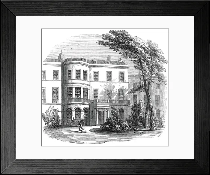 Framed Print : Sir Robert Peels residence, Whitehall Gardens, 1845. Creator: Unknown Framed Print : Sir Robert Peels residence, Whitehall Gardens, 1845. Creator: Unknown