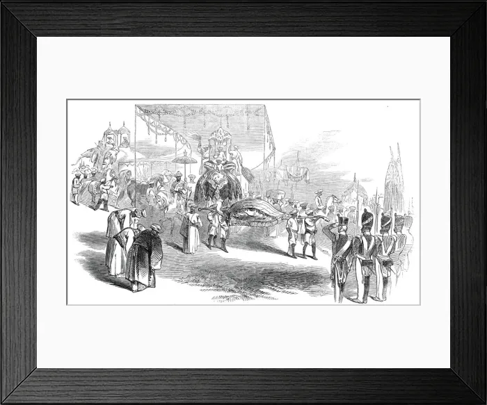 Framed Print : Visit of the Rajah of Travancore to Madras, 1845. Creator: Unknown Framed Print : Visit of the Rajah of Travancore to Madras, 1845. Creator: Unknown
