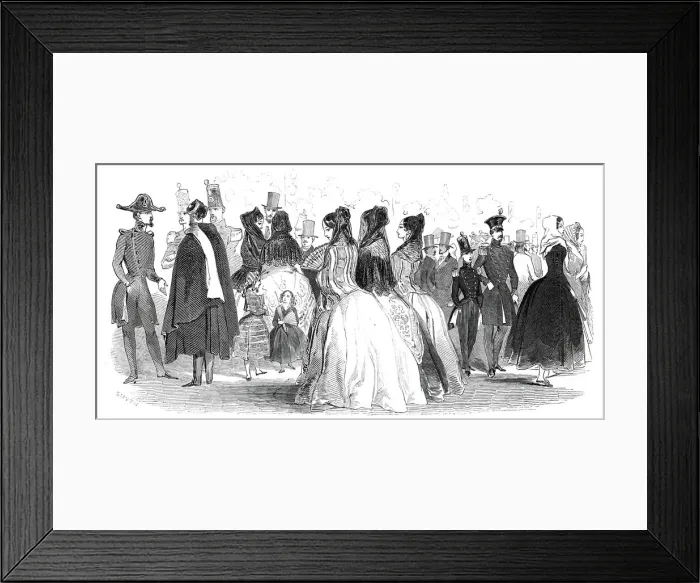 Framed Print : Costumes of the Prado, 1845. Creator: Smyth Framed Print : Costumes of the Prado, 1845. Creator: Smyth