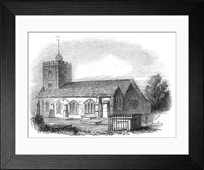 Framed Print : Southover Church, 1845. Creator: Unknown Framed Print : Southover Church, 1845. Creator: Unknown