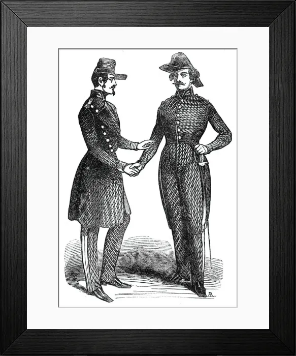 Framed Print : Pupils of the Polytechnic School at Paris, 1844. Creator: Unknown Framed Print : Pupils of the Polytechnic School at Paris, 1844. Creator: Unknown