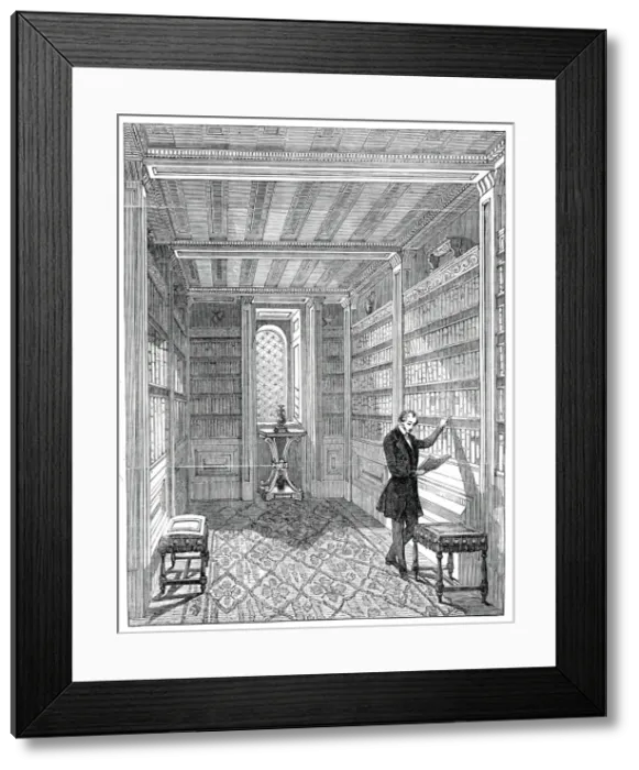 Framed Print : The Etruscan Library, 1845. Creator: Unknown Framed Print : The Etruscan Library, 1845. Creator: Unknown