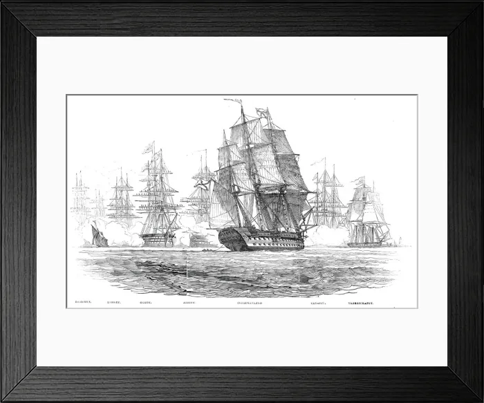 Framed Print : Departure of the Grand Duke Constantine of Russia, from Plymouth - drawn by Mr. N. M Framed Print : Departure of the Grand Duke Constantine of Russia, from Plymouth - drawn by Mr. N. M