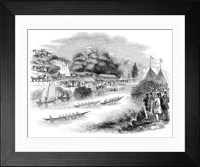 Framed Print : Reading Regatta, 1844. Creator: Unknown Framed Print : Reading Regatta, 1844. Creator: Unknown