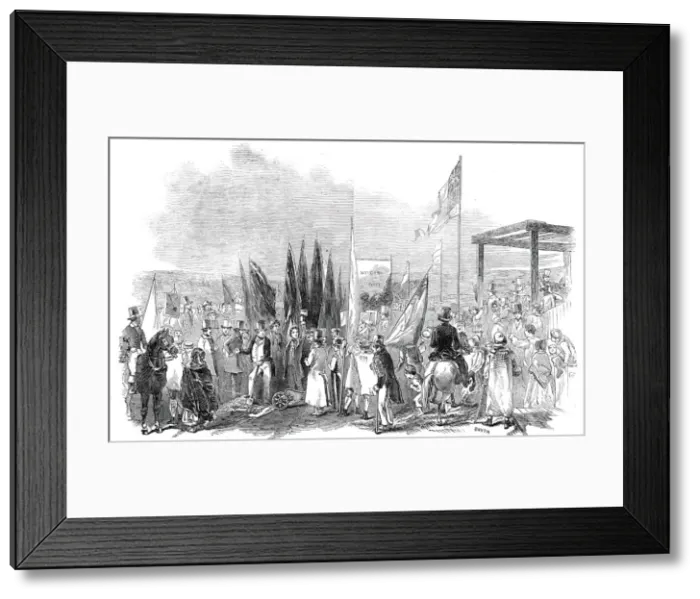 Framed Print : Sir Robert Peel raising the first turf of the Trent Valley Railway, 1845 Framed Print : Sir Robert Peel raising the first turf of the Trent Valley Railway, 1845