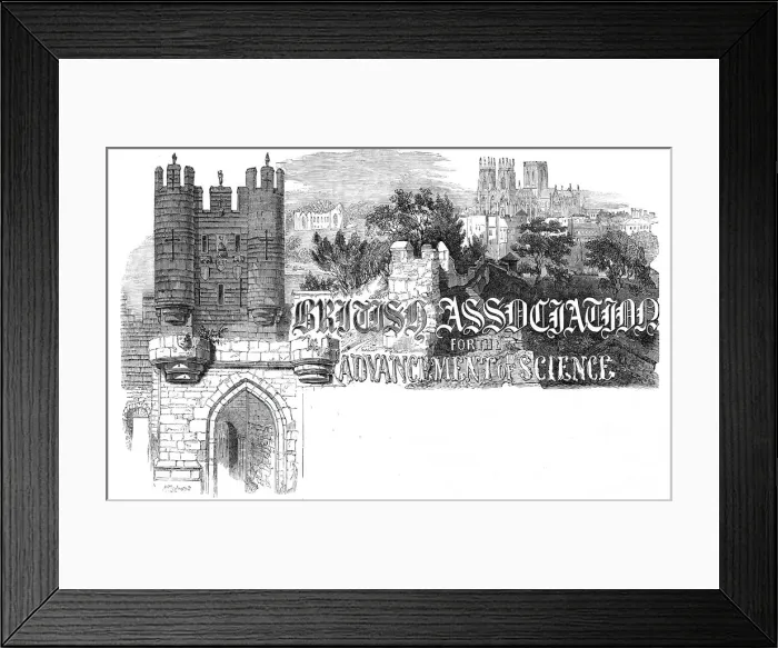 Framed Print : York Minster and the city walls, 1844. Creator: Unknown Framed Print : York Minster and the city walls, 1844. Creator: Unknown