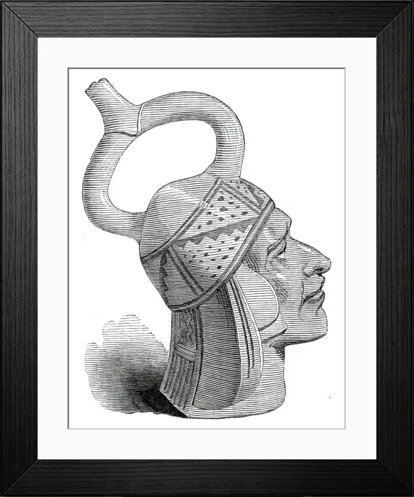Framed Print : Peruvian drinking cup, 1845. Creator: Unknown
