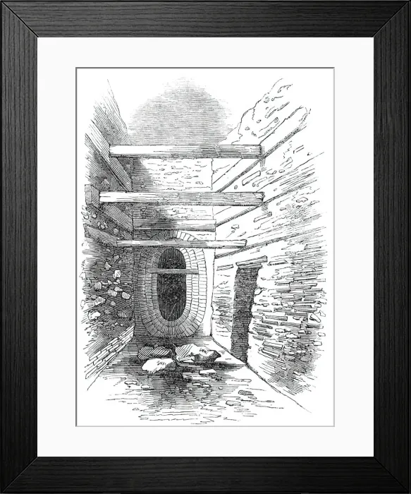 Framed Print : Roman Wall, Bread-Street-Hill, 1844. Creator: Unknown Framed Print : Roman Wall, Bread-Street-Hill, 1844. Creator: Unknown