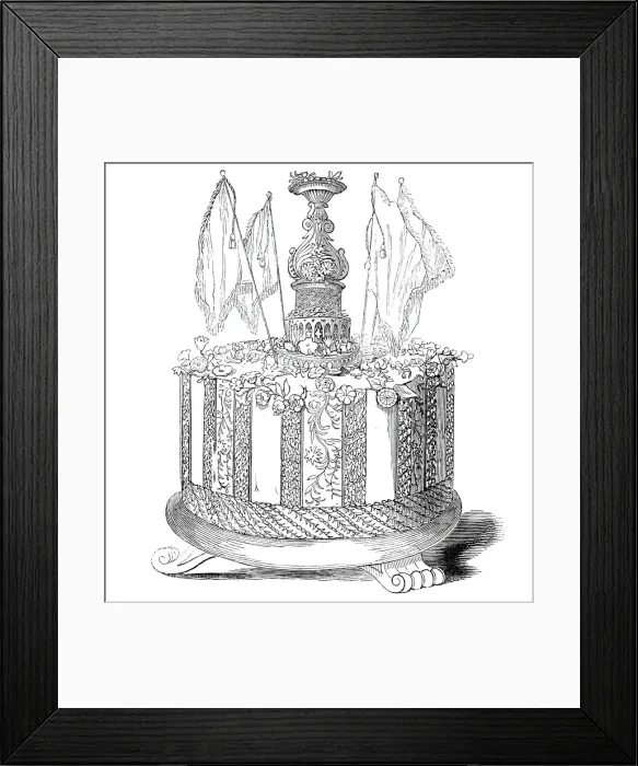 Framed Print : The Burghley Christening Cake, 1844. Creator: Unknown Framed Print : The Burghley Christening Cake, 1844. Creator: Unknown