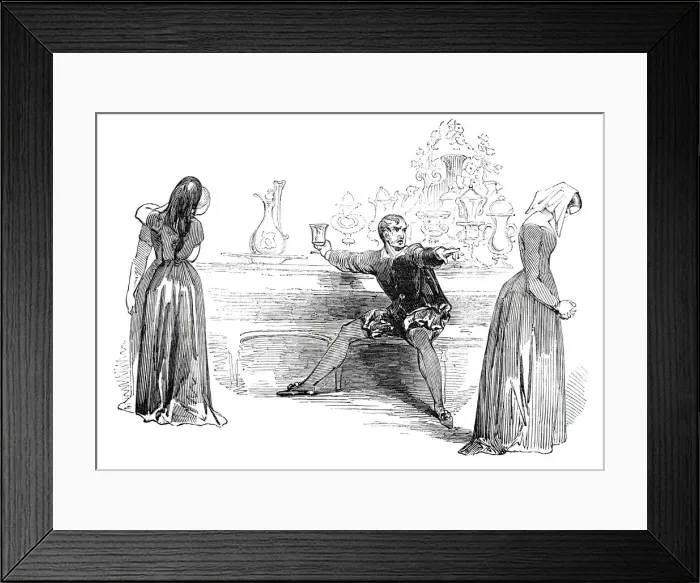 Framed Print : Scene from The City Madam, at Sadlers Wells Theatre, 1844. Creator: Unknown Framed Print : Scene from The City Madam, at Sadlers Wells Theatre, 1844. Creator: Unknown