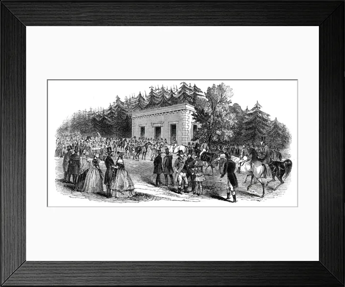 Framed Print : Weighing in, 1844. Creator: Unknown Framed Print : Weighing in, 1844. Creator: Unknown