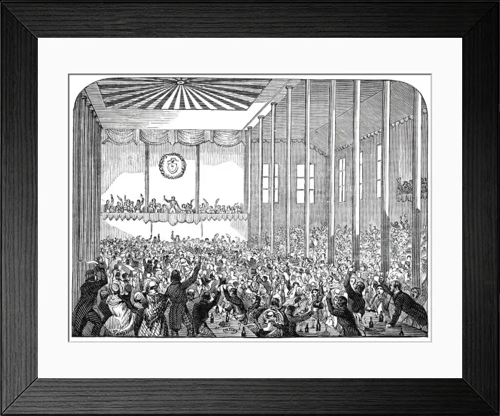 Framed Print : Banquet in the pavilion, 1844. Creator: Unknown Framed Print : Banquet in the pavilion, 1844. Creator: Unknown