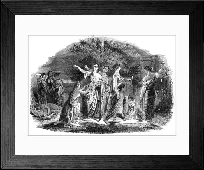 Framed Print : The Wise and Foolish Virgins, in the Royal Academy Exhibition, painted by Lauder, 1844 Framed Print : The Wise and Foolish Virgins, in the Royal Academy Exhibition, painted by Lauder, 1844