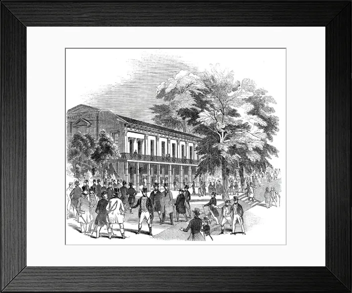 Framed Print : Victoria Archery Rooms - the Council Dinner, 1844. Creator: Unknown Framed Print : Victoria Archery Rooms - the Council Dinner, 1844. Creator: Unknown