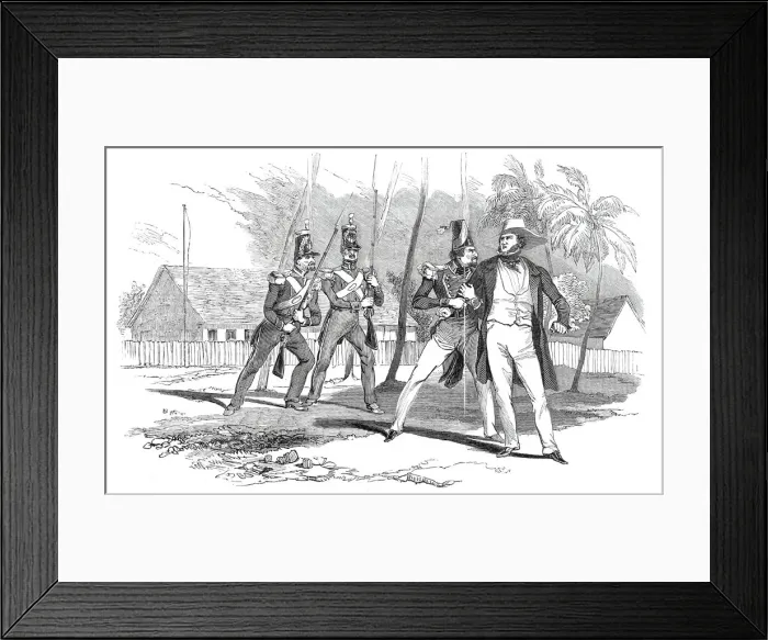Framed Print : The Arrest, 1844. Creator: Unknown Framed Print : The Arrest, 1844. Creator: Unknown