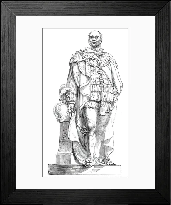 Framed Print : Statue of the Duke of Sussex, by Baily, 1844. Creator: Unknown Framed Print : Statue of the Duke of Sussex, by Baily, 1844. Creator: Unknown