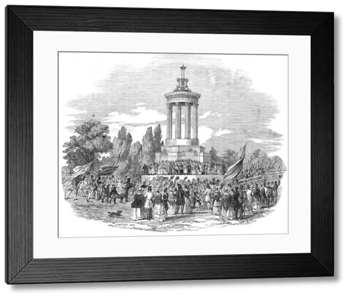 Framed Print : Principal view of the Monument, 1844. Creator: Unknown Framed Print : Principal view of the Monument, 1844. Creator: Unknown