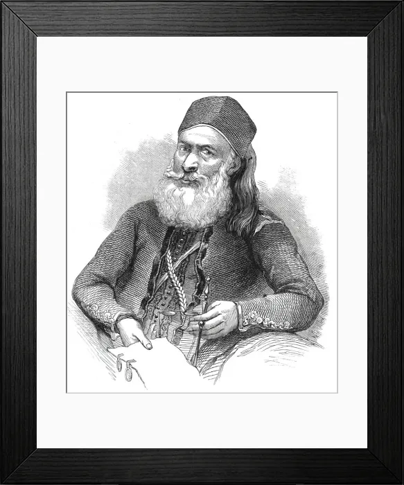 Framed Print : Portrait of the late Pacha of Egypt - from a recent drawing, 1844. Creator: Unknown Framed Print : Portrait of the late Pacha of Egypt - from a recent drawing, 1844. Creator: Unknown
