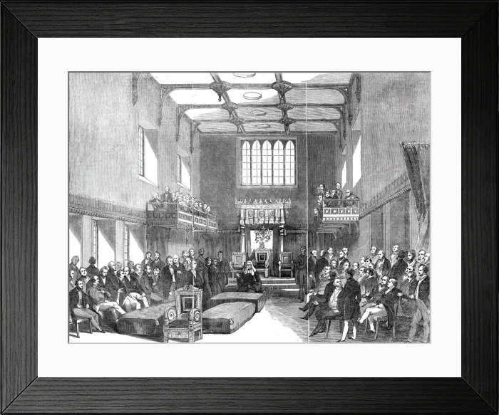 Framed Print : House of Lords - the Lord Chancellor pronouncing judgment in the case of the Queen v Framed Print : House of Lords - the Lord Chancellor pronouncing judgment in the case of the Queen v