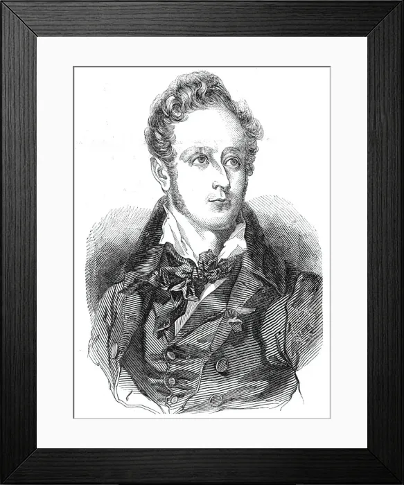 Framed Print : Lamartine, 1844. Creator: Unknown Framed Print : Lamartine, 1844. Creator: Unknown