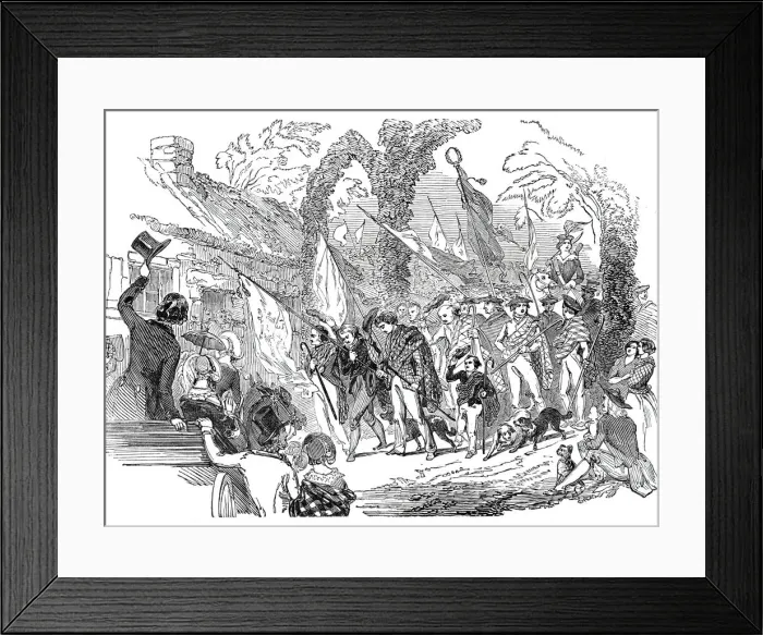 Framed Print : Procession of shepherds, 1844. Creator: Unknown Framed Print : Procession of shepherds, 1844. Creator: Unknown