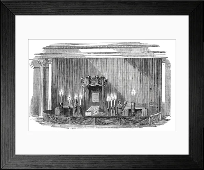 Framed Print : The late Dr. Dalton, lying in state, 1844. Creator: Unknown Framed Print : The late Dr. Dalton, lying in state, 1844. Creator: Unknown