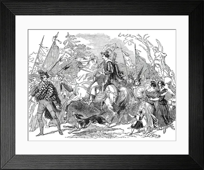 Framed Print : Procession of archers, 1844. Creator: Unknown Framed Print : Procession of archers, 1844. Creator: Unknown