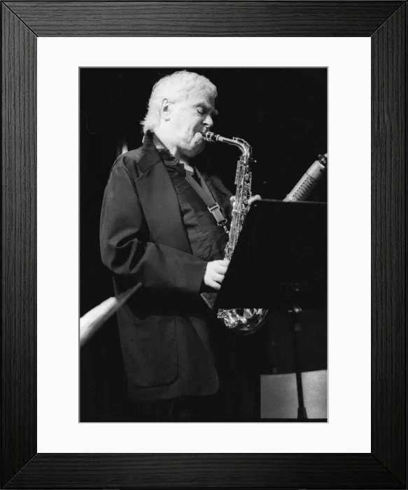 Framed Print : Charlie Mariano, Brecon Jazz Festival, Brecon, Powys, Wales, Aug 2002 Framed Print : Charlie Mariano, Brecon Jazz Festival, Brecon, Powys, Wales, Aug 2002