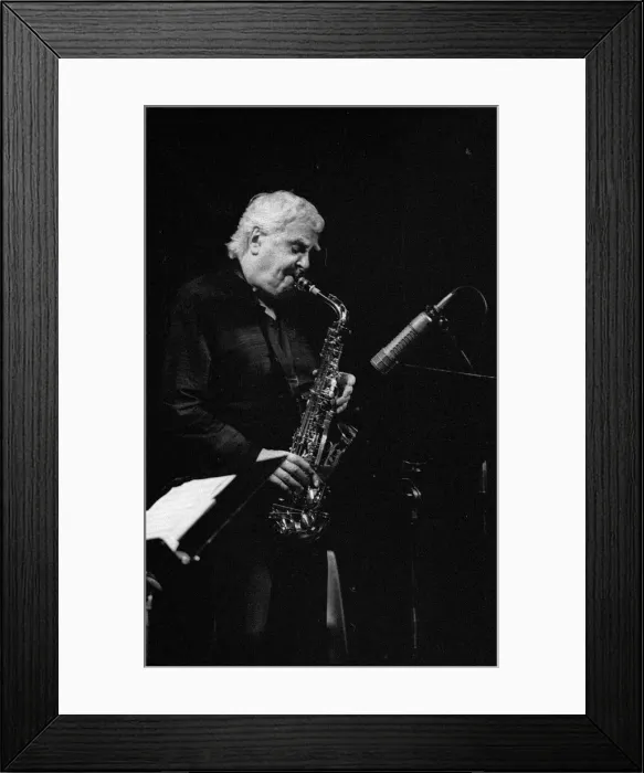 Framed Print : Charlie Mariano, Brecon Jazz Festival, Brecon, Powys, Wales, Aug 2002 Framed Print : Charlie Mariano, Brecon Jazz Festival, Brecon, Powys, Wales, Aug 2002