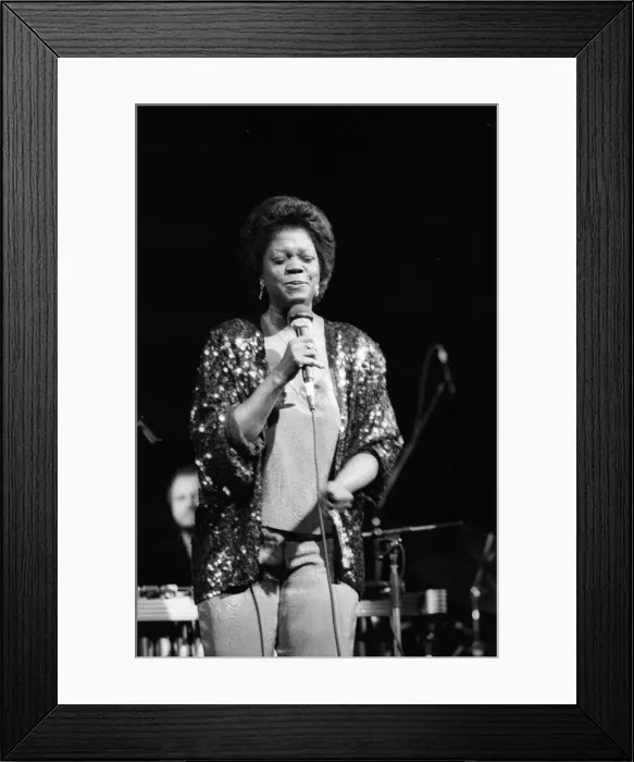 Framed Print : Ernestine Anderson Philip Morris Jazz Festival, Dominion Theatre, London, Nov 1985 Framed Print : Ernestine Anderson Philip Morris Jazz Festival, Dominion Theatre, London, Nov 1985