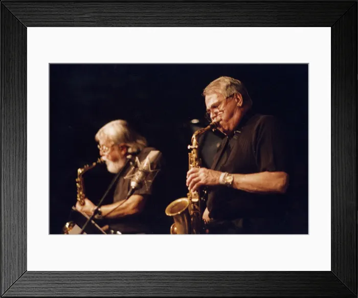 Framed Print : Phil Woods and Bud Shank, North Sea Jazz Festival, The Hague, Netherlands, 2004 Framed Print : Phil Woods and Bud Shank, North Sea Jazz Festival, The Hague, Netherlands, 2004