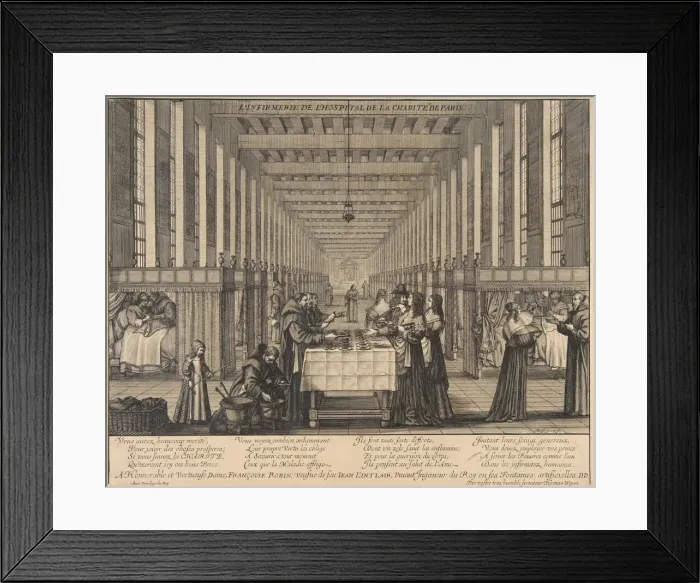 Framed Print : The Infirmary of the Hospital of Charity, ca. 1639. Creator: Abraham Bosse Framed Print : The Infirmary of the Hospital of Charity, ca. 1639. Creator: Abraham Bosse