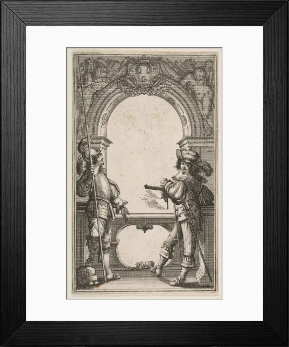 Framed Print : Frontispiece to Les Gardes Francaises, 1632. Creator: Abraham Bosse Framed Print : Frontispiece to Les Gardes Francaises, 1632. Creator: Abraham Bosse